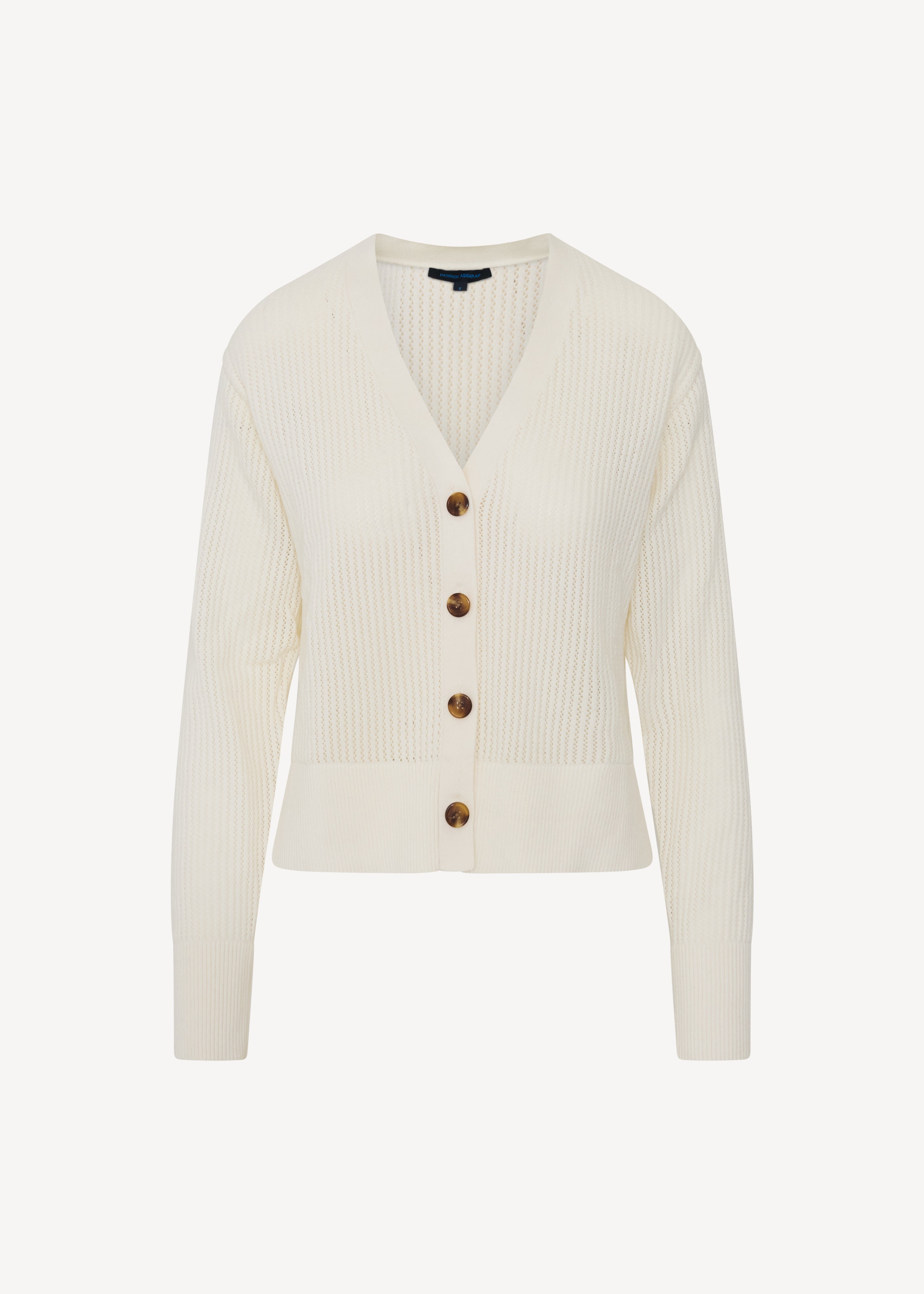 Cotton Cashmere Relaxed Cardigan - PATRICK ASSARAF