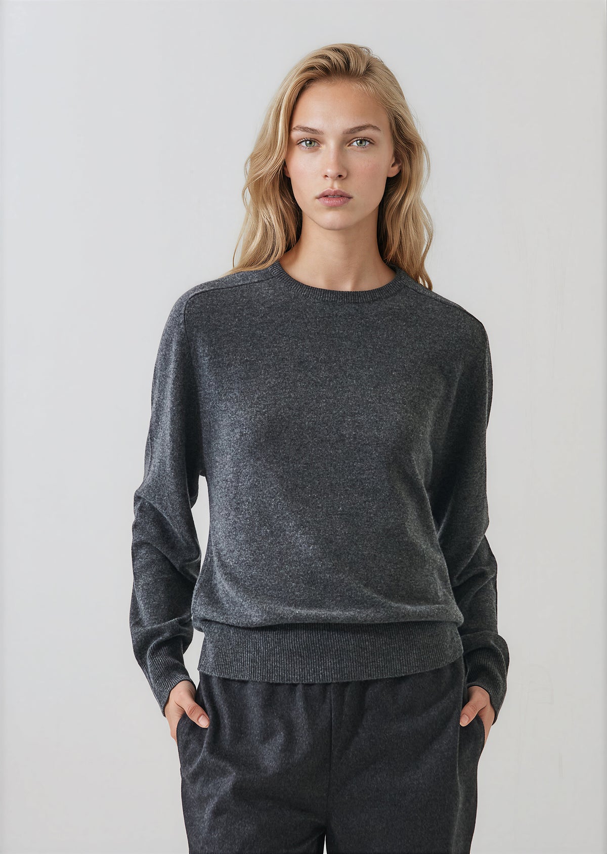 Nano Cashmere Saddle Shoulder Crewneck - PATRICK ASSARAF
