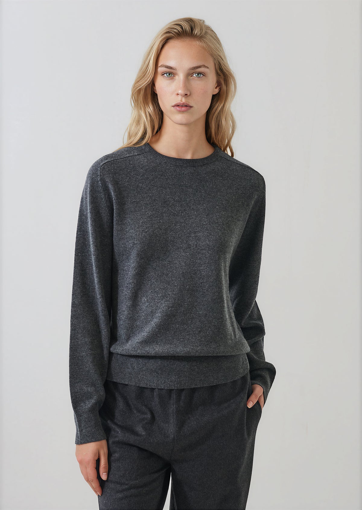 Nano Cashmere Saddle Shoulder Crewneck - PATRICK ASSARAF