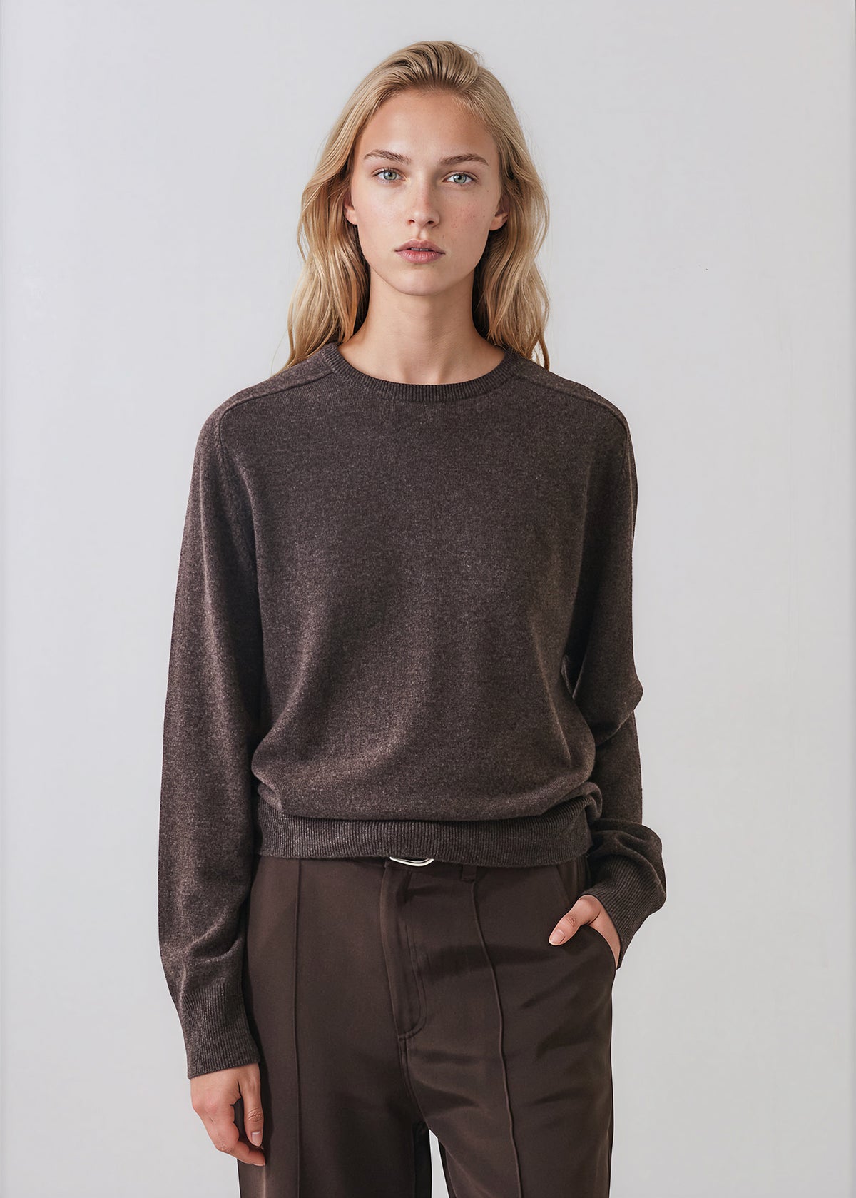 Nano Cashmere Saddle Shoulder Crewneck - PATRICK ASSARAF