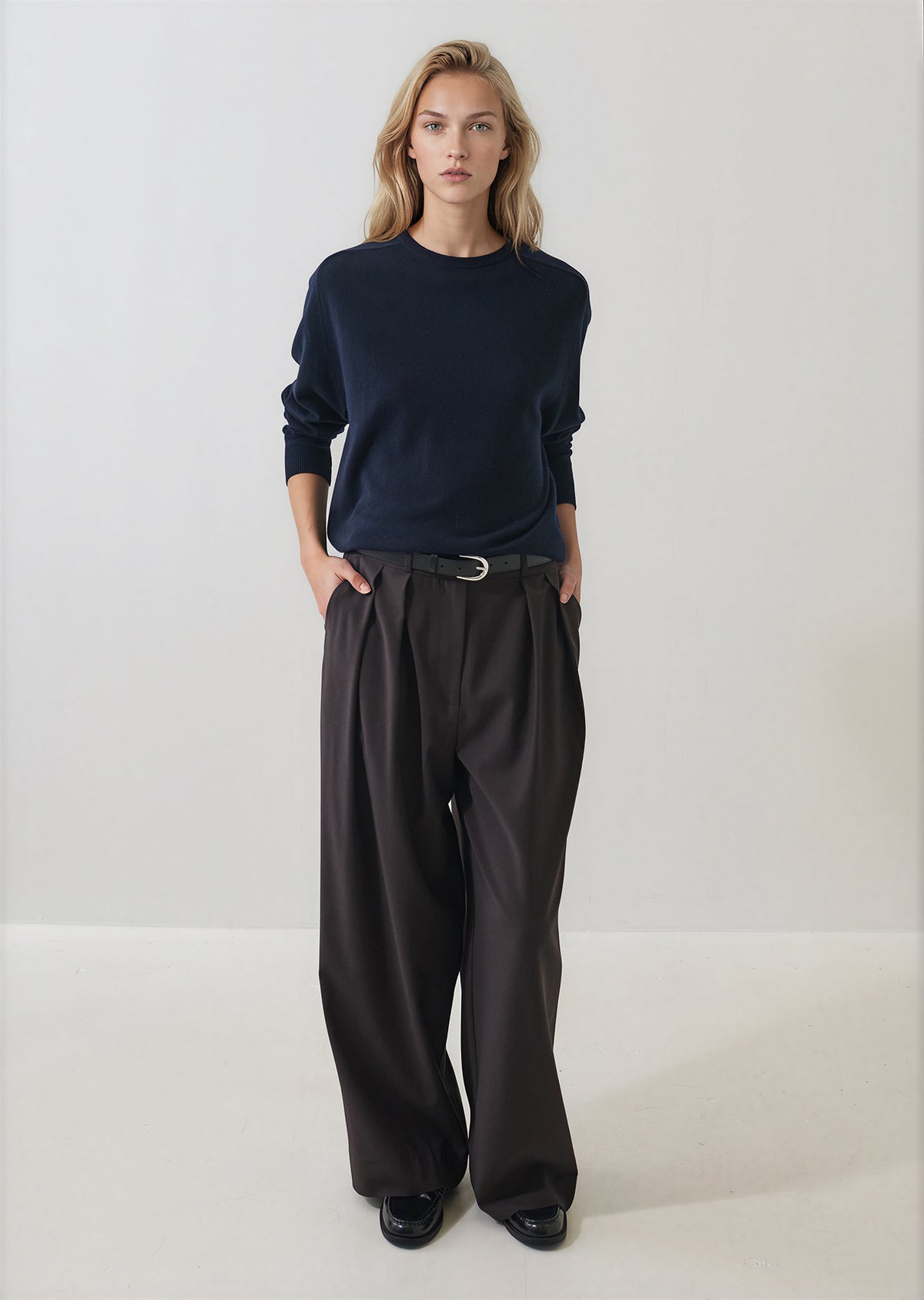 Nano Cashmere Saddle Shoulder Crewneck - PATRICK ASSARAF