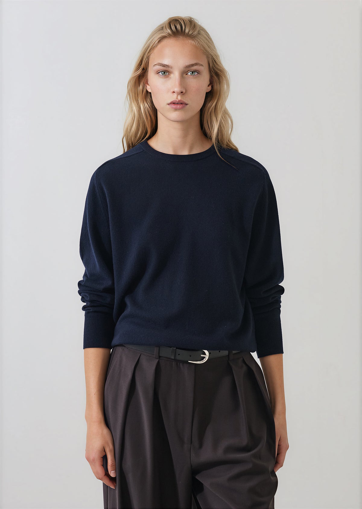 Nano Cashmere Saddle Shoulder Crewneck - PATRICK ASSARAF