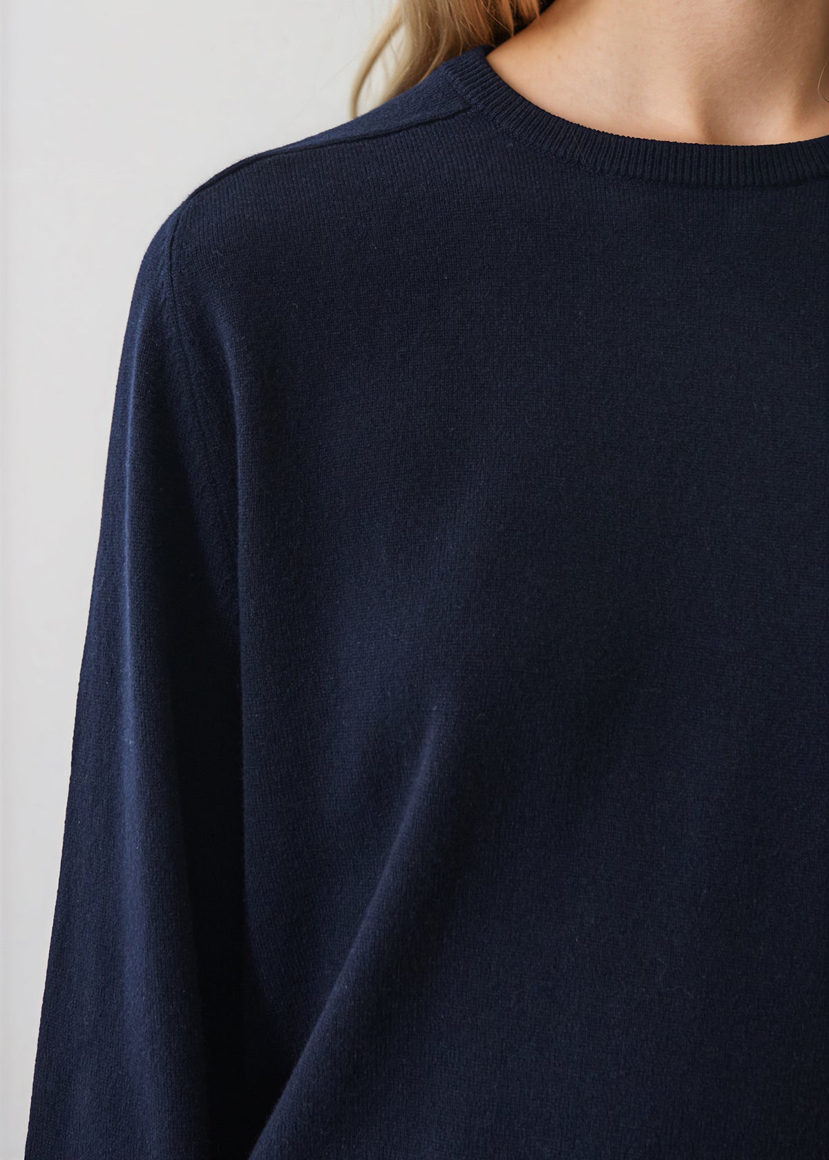 Nano Cashmere Saddle Shoulder Crewneck - PATRICK ASSARAF