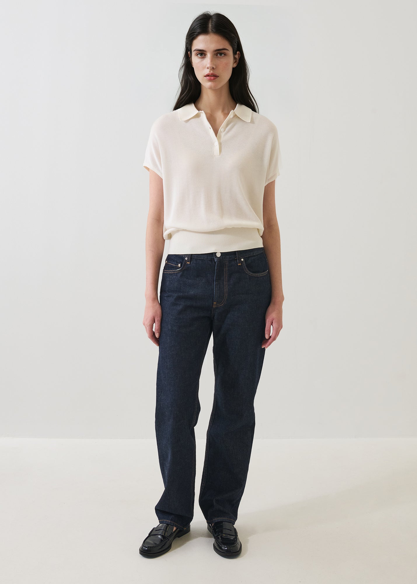 Lyocell Cashmere Blend Short Sleeve Polo - PATRICK ASSARAF