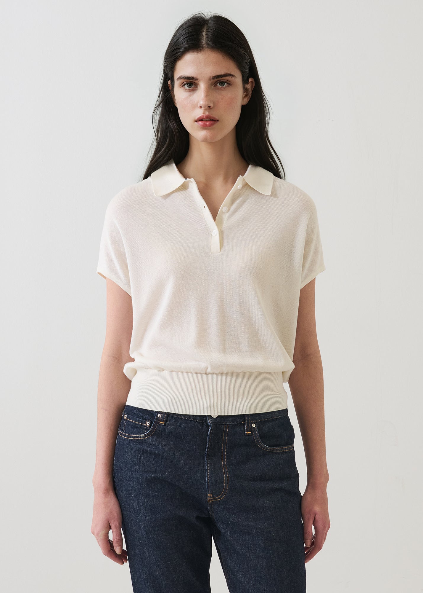 Lyocell Cashmere Blend Short Sleeve Polo - PATRICK ASSARAF