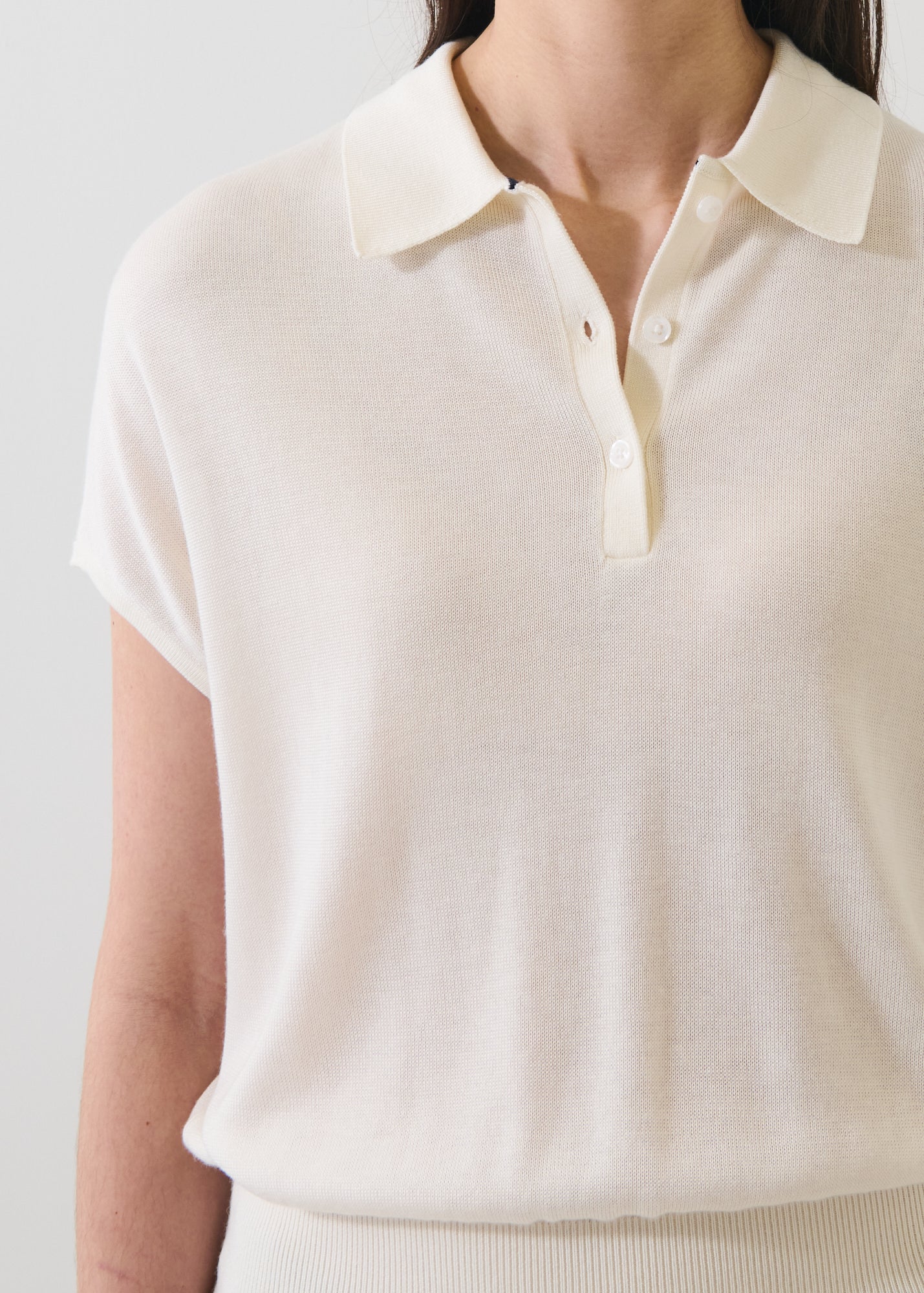 Lyocell Cashmere Blend Short Sleeve Polo - PATRICK ASSARAF