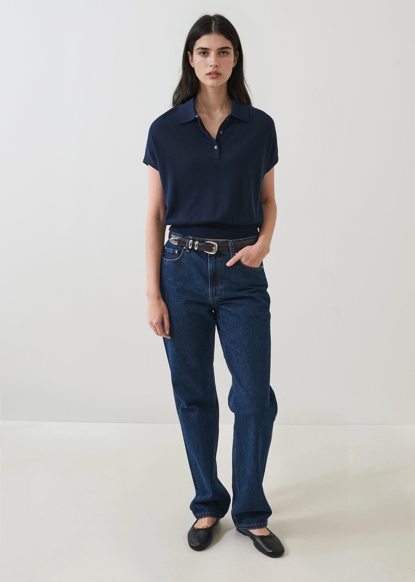 Lyocell Cashmere Blend Short Sleeve Polo - PATRICK ASSARAF