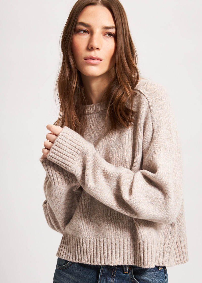 CASHMERE RAGLAN CREWNECK