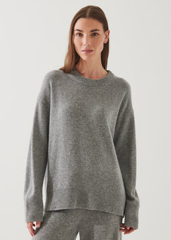 RELAXED CASHMERE CREWNECK | PATRICK ASSARAF.