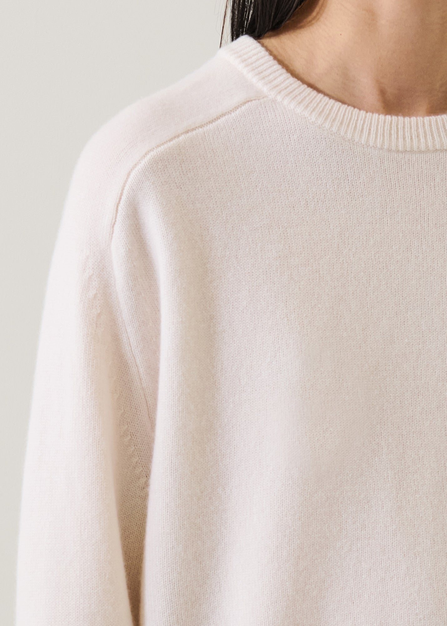 Cashmere Saddle Shoulder Crewneck