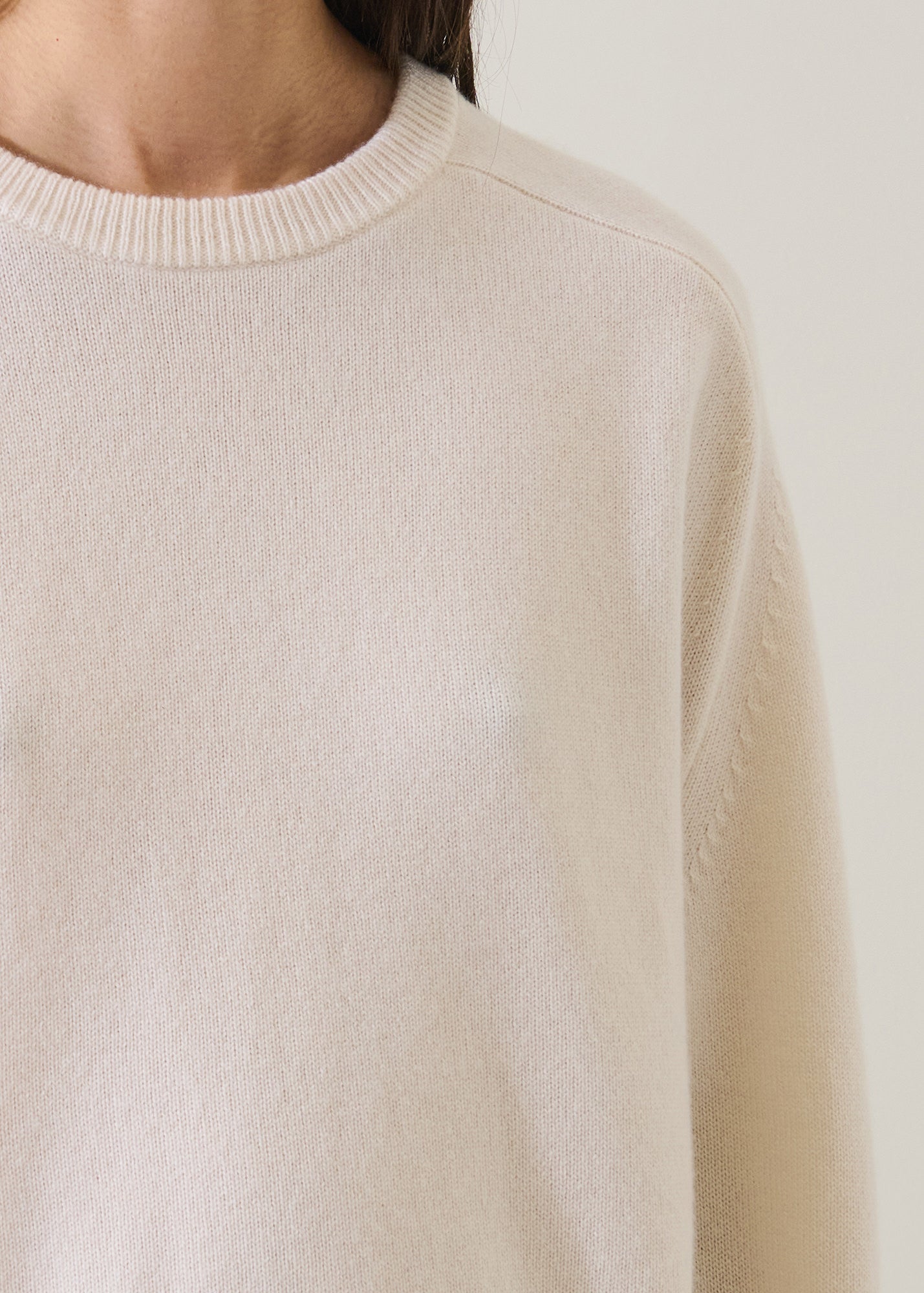 Cashmere Saddle Shoulder Crewneck