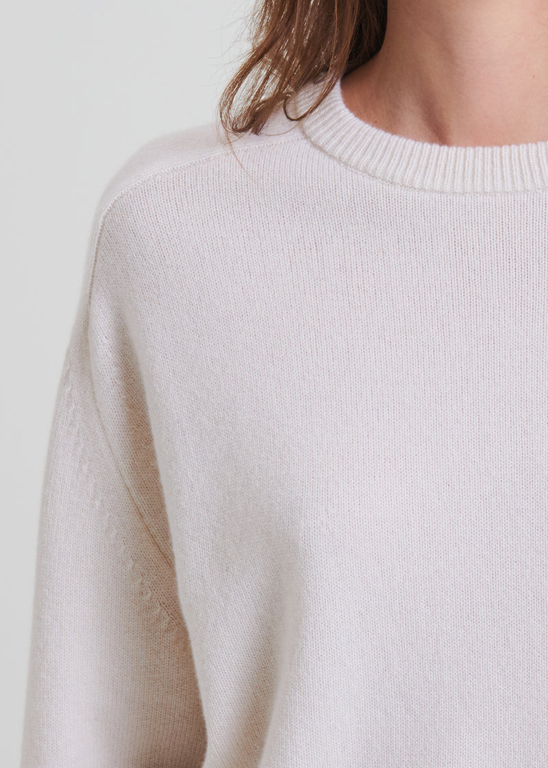 Cashmere Saddle Shoulder Crewneck