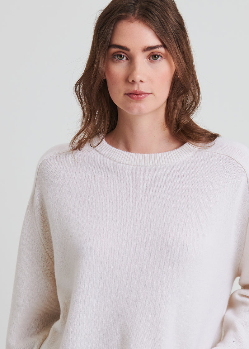 Cashmere Saddle Shoulder Crewneck