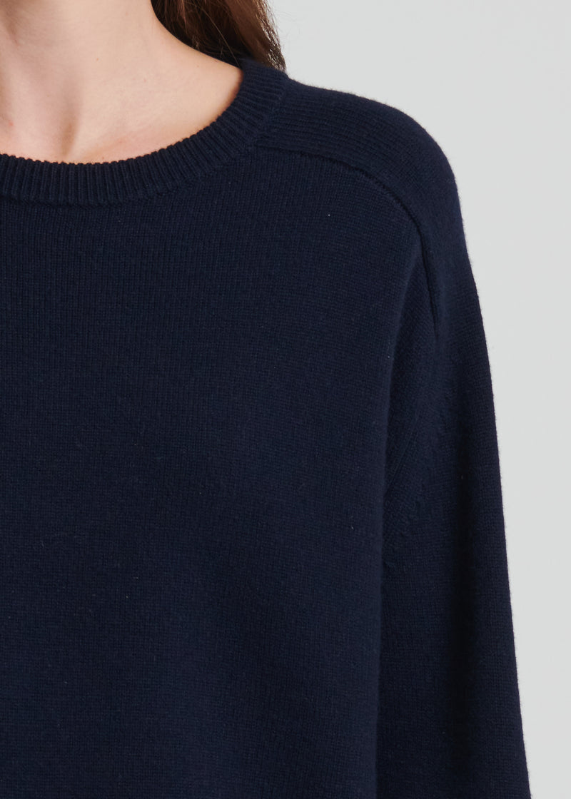 Cashmere Saddle Shoulder Crewneck