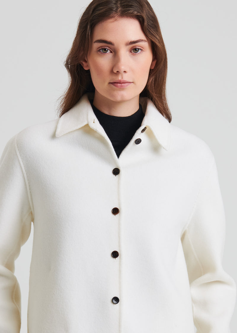 Wool Cashmere Double Face Shirt Jacket