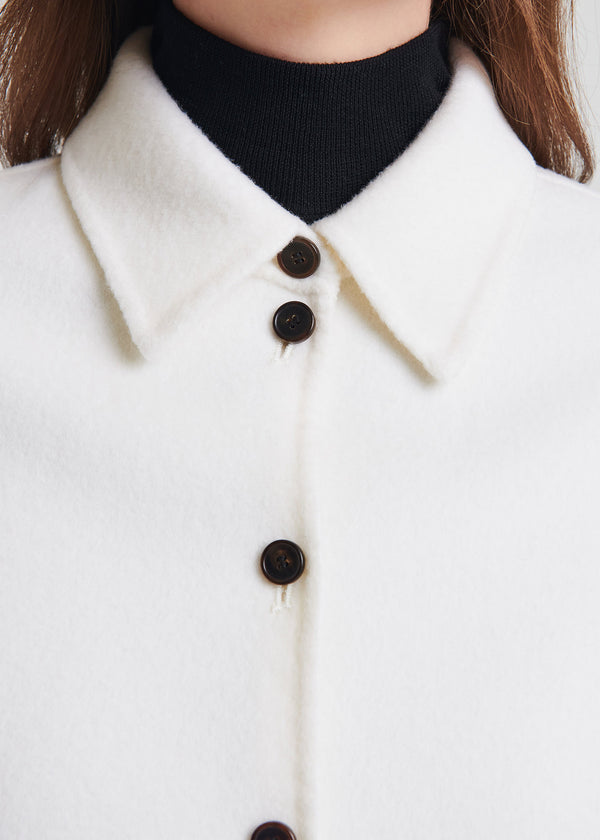 WOOL CASHMERE DOUBLE FACE SHIRT JACKET