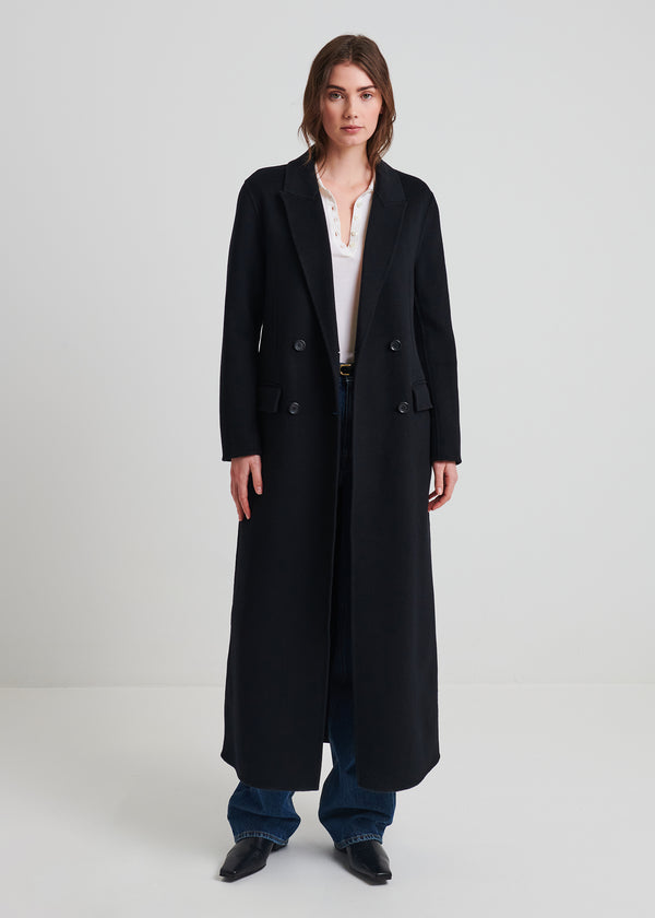 WOOL/CASHMERE LONG DOUBLE BREASTED COAT