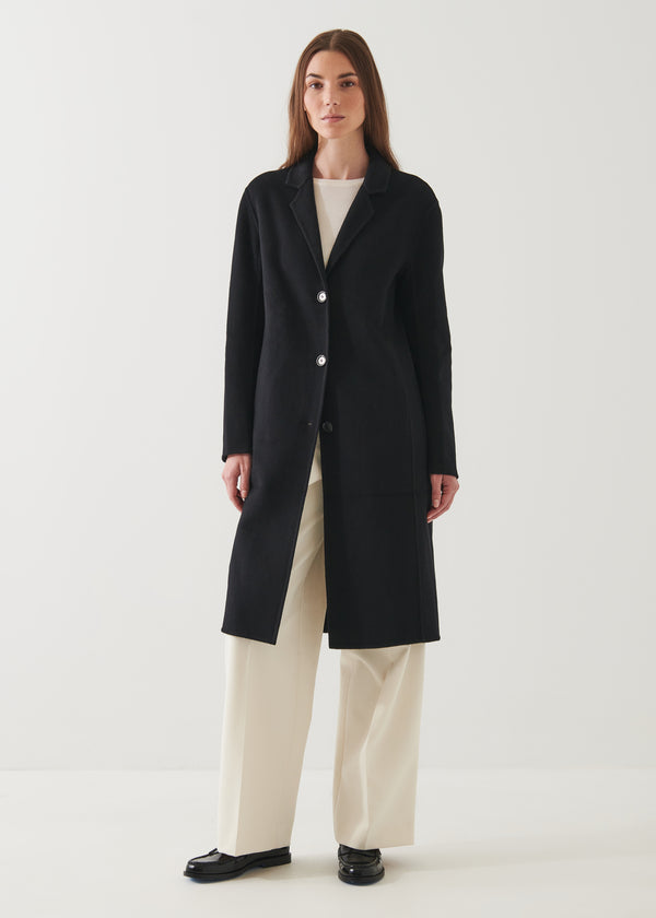 OVERSIZED SINGLE BREASTED WOOL COAT | PATRICK ASSARAF.