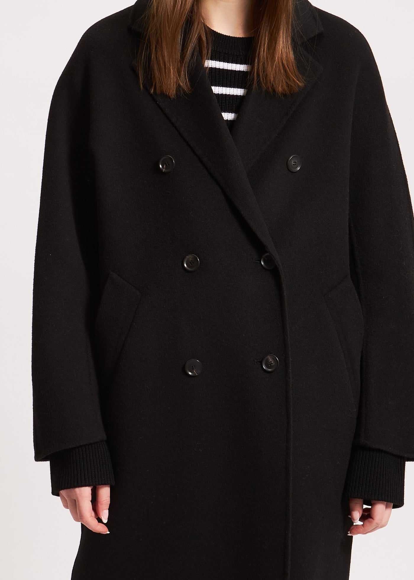 Oversized Double Breasted Wool Coat | PATRICK ASSARAF