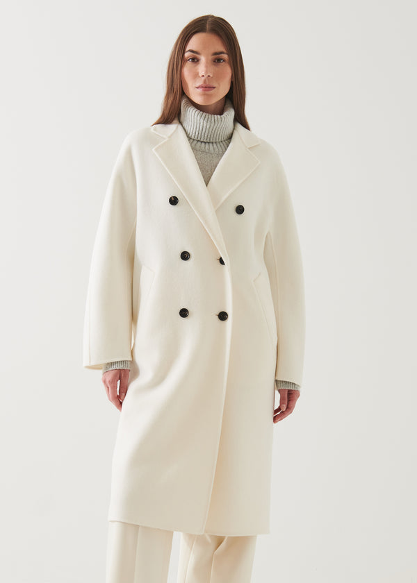OVERSIZED DOUBLE BREASTED WOOL COAT