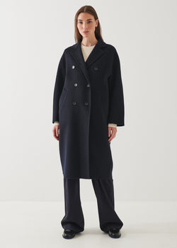 OVERSIZED DOUBLE BREASTED WOOL COAT | PATRICK ASSARAF.