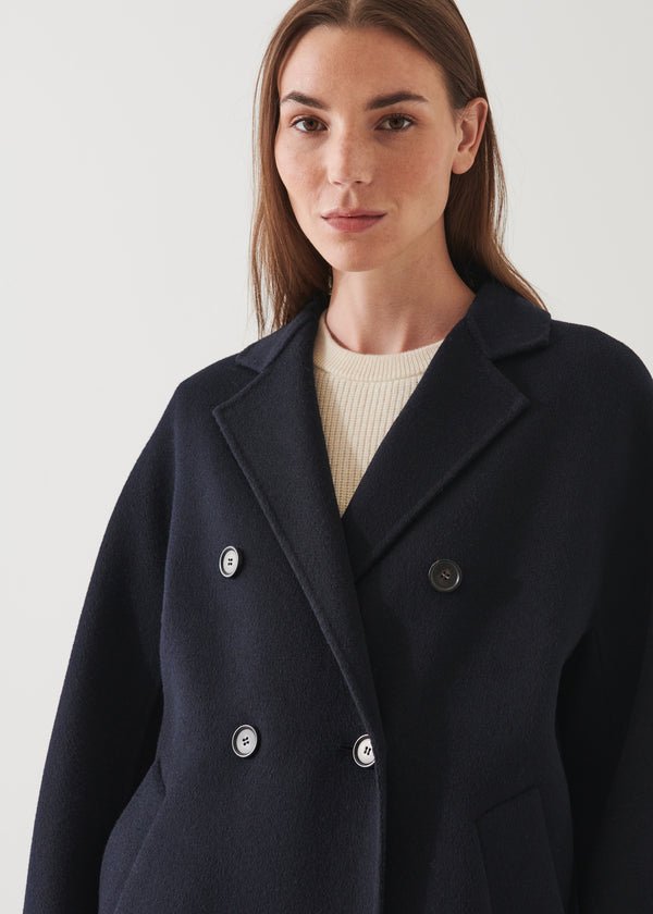 OVERSIZED DOUBLE BREASTED WOOL COAT | PATRICK ASSARAF.