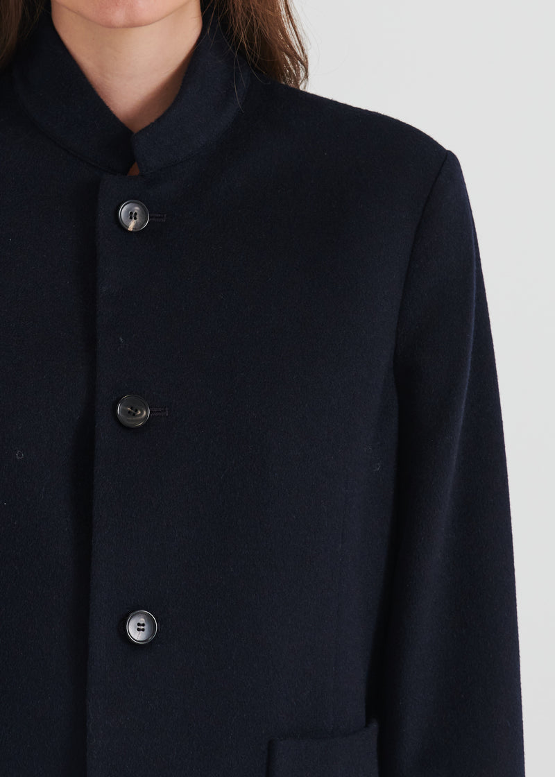 Wool/Cashmere Mandarin Collar Jacket