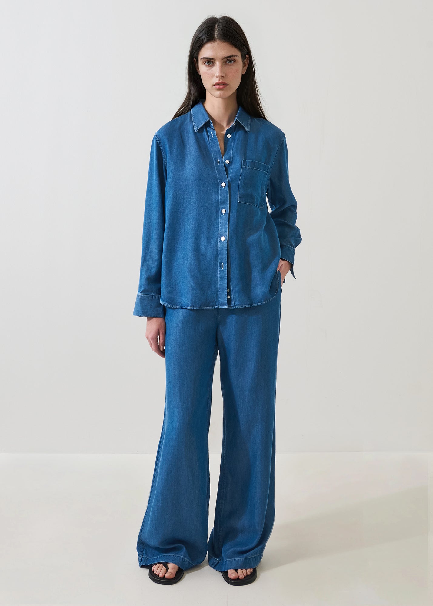 Tencel Stonewash Boyfriend Shirt - PATRICK ASSARAF
