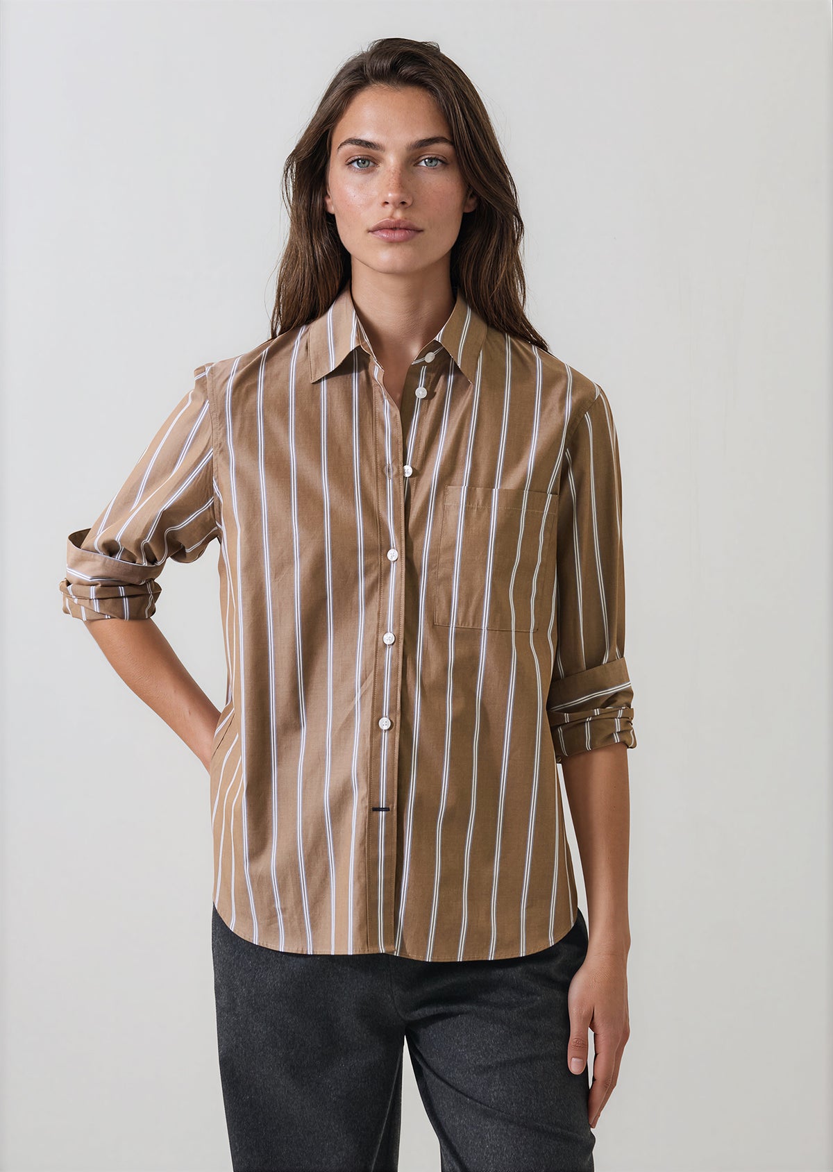 Cotton Boyfriend Pocket Shirt - PATRICK ASSARAF