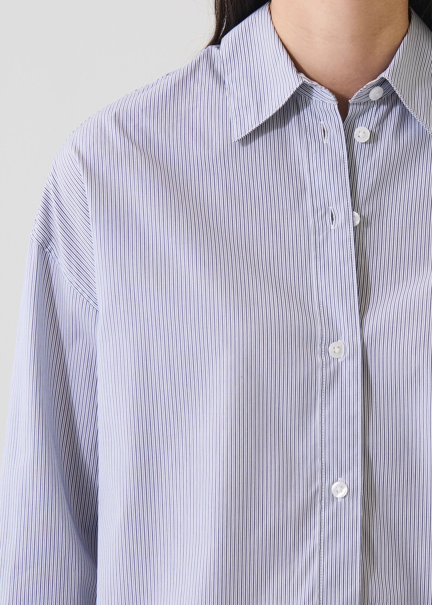 Cotton Stripe Boxy Shirt - PATRICK ASSARAF