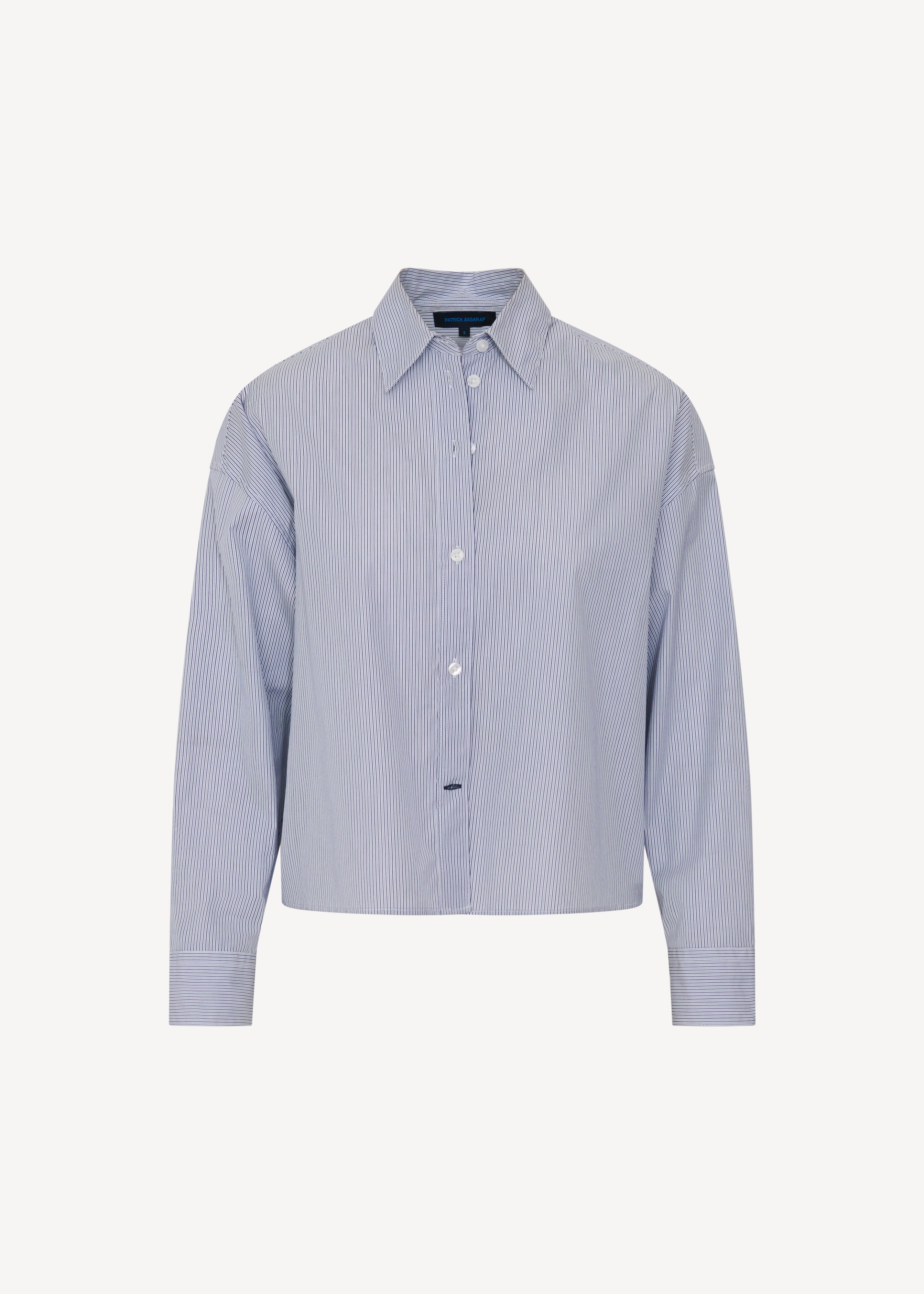 Cotton Stripe Boxy Shirt - PATRICK ASSARAF