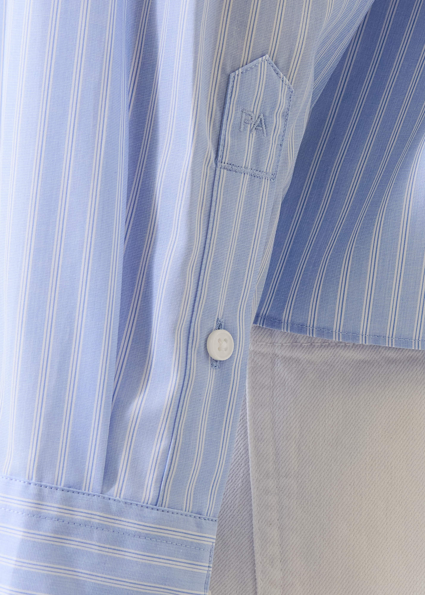 Cotton Stripe Boxy Shirt - PATRICK ASSARAF