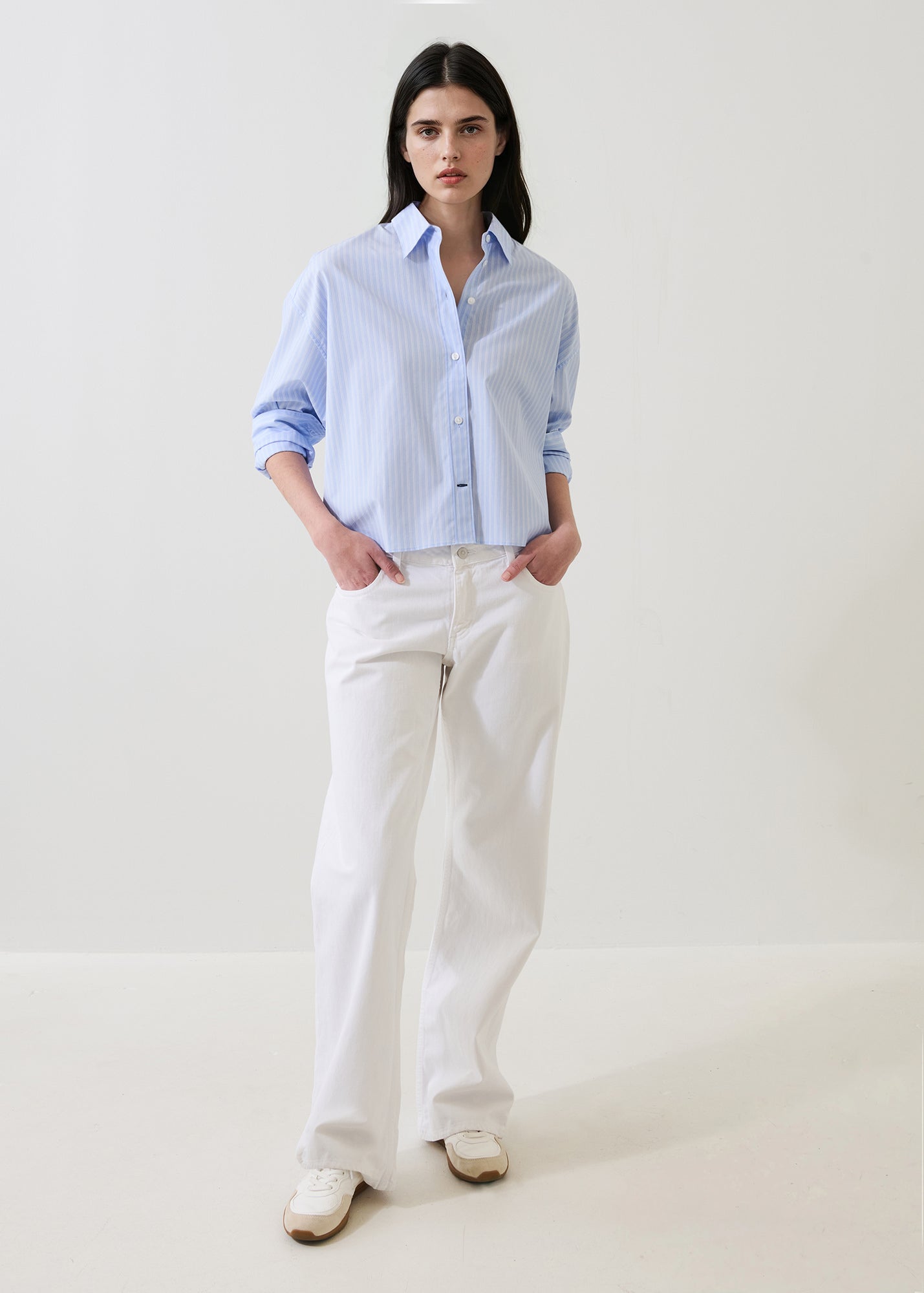 Cotton Stripe Boxy Shirt - PATRICK ASSARAF