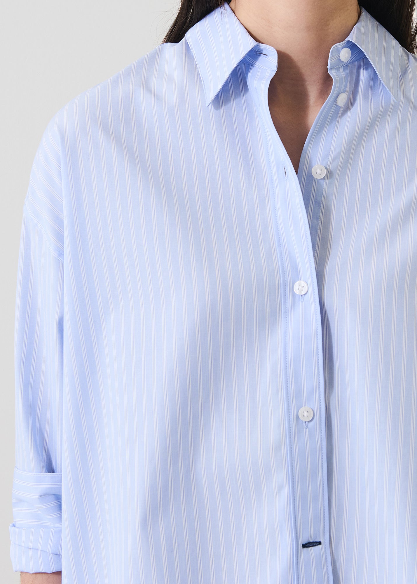 Cotton Stripe Boxy Shirt - PATRICK ASSARAF