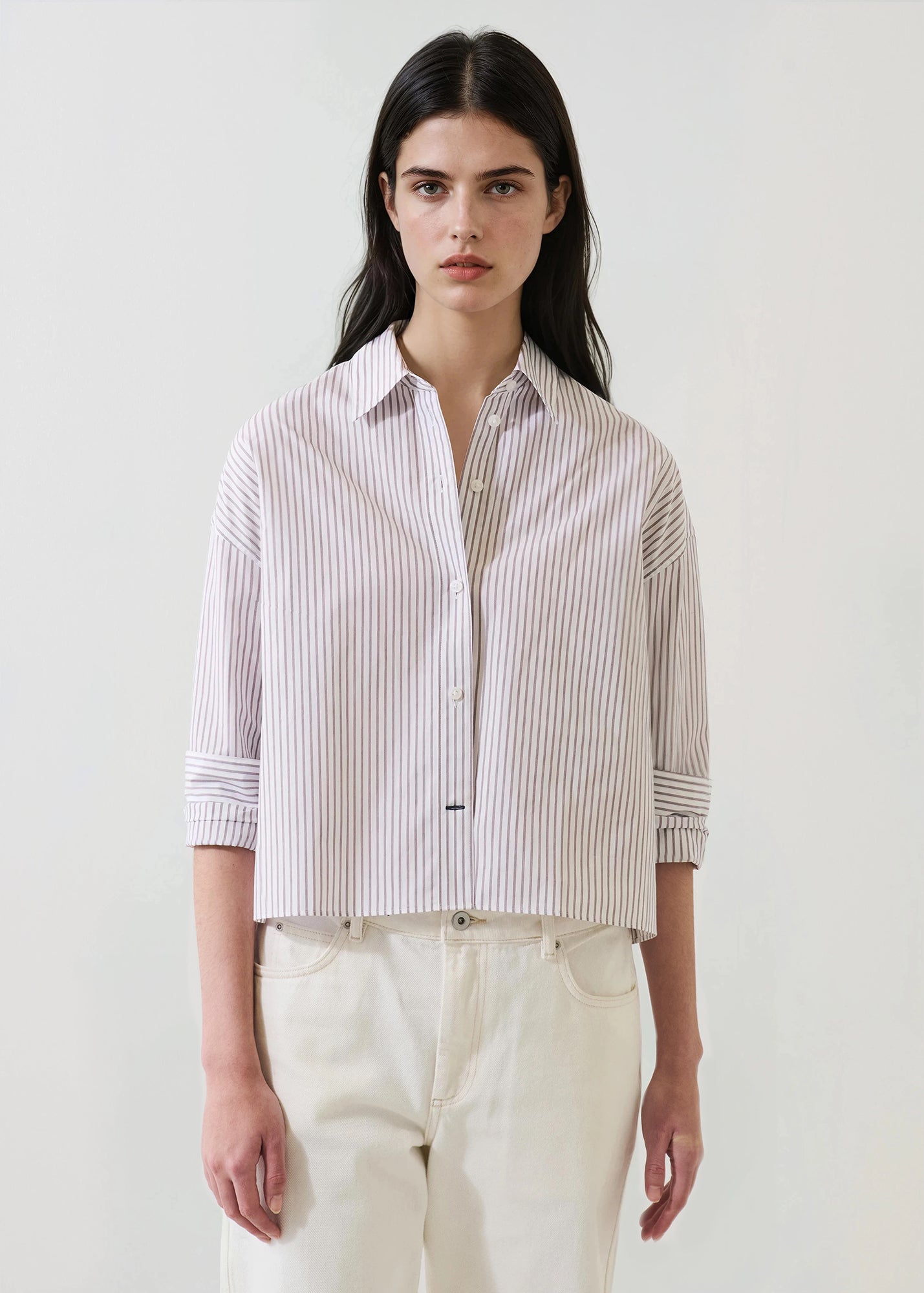 Cotton Stripe Boxy Shirt - PATRICK ASSARAF