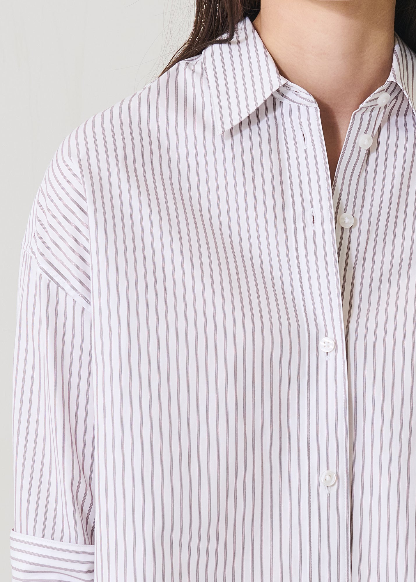 Cotton Stripe Boxy Shirt - PATRICK ASSARAF