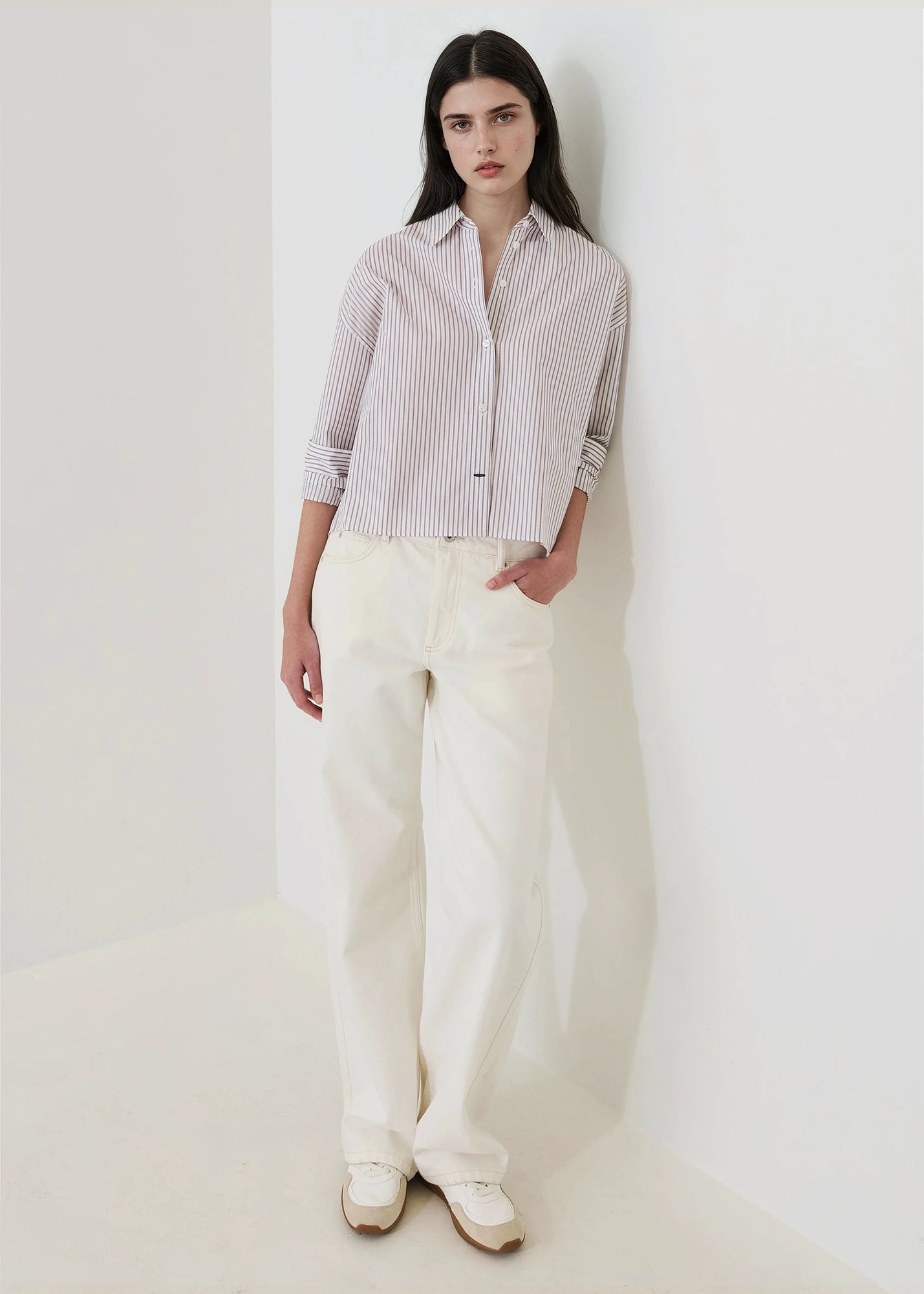 Cotton Stripe Boxy Shirt - PATRICK ASSARAF