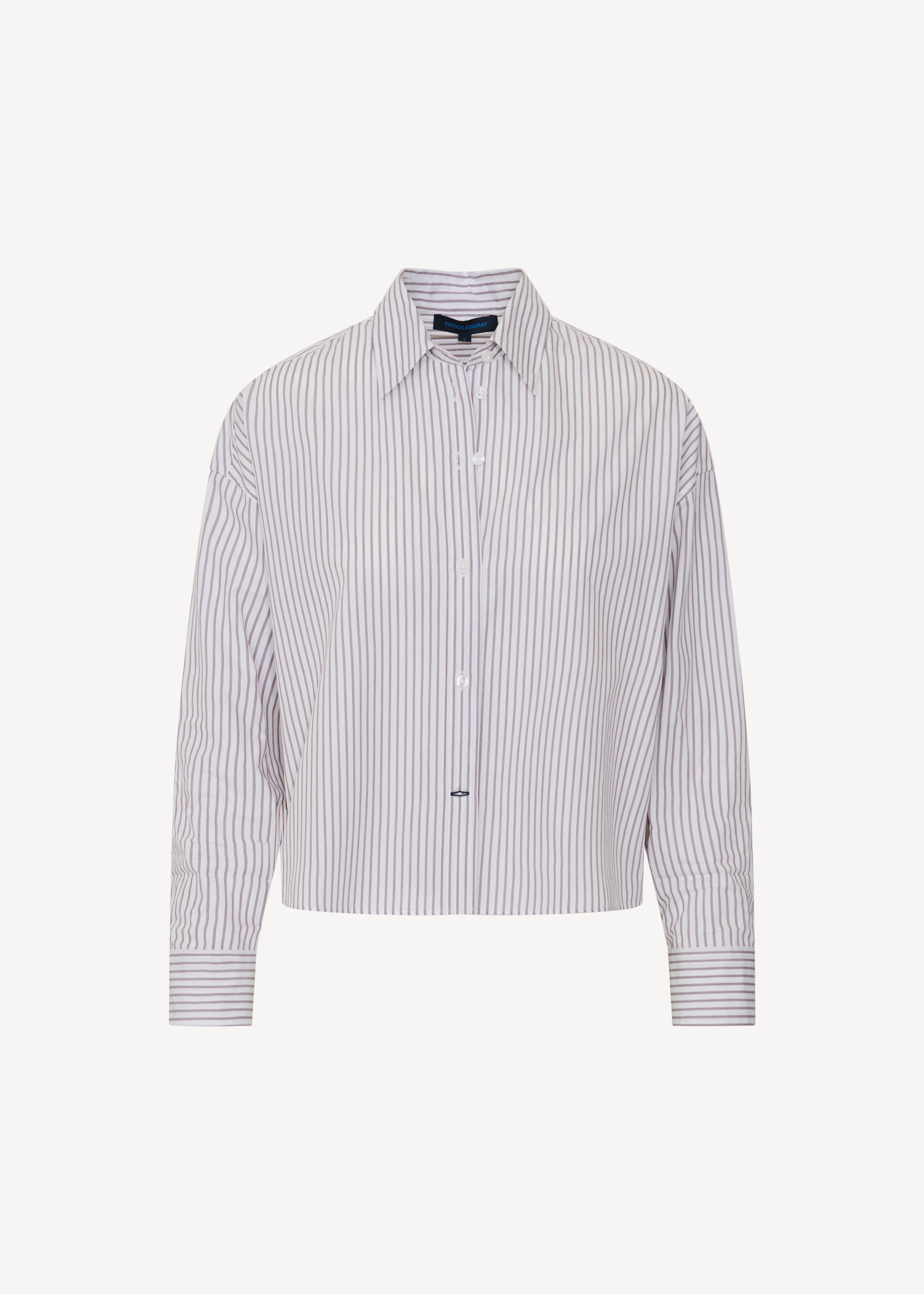 Cotton Stripe Boxy Shirt - PATRICK ASSARAF