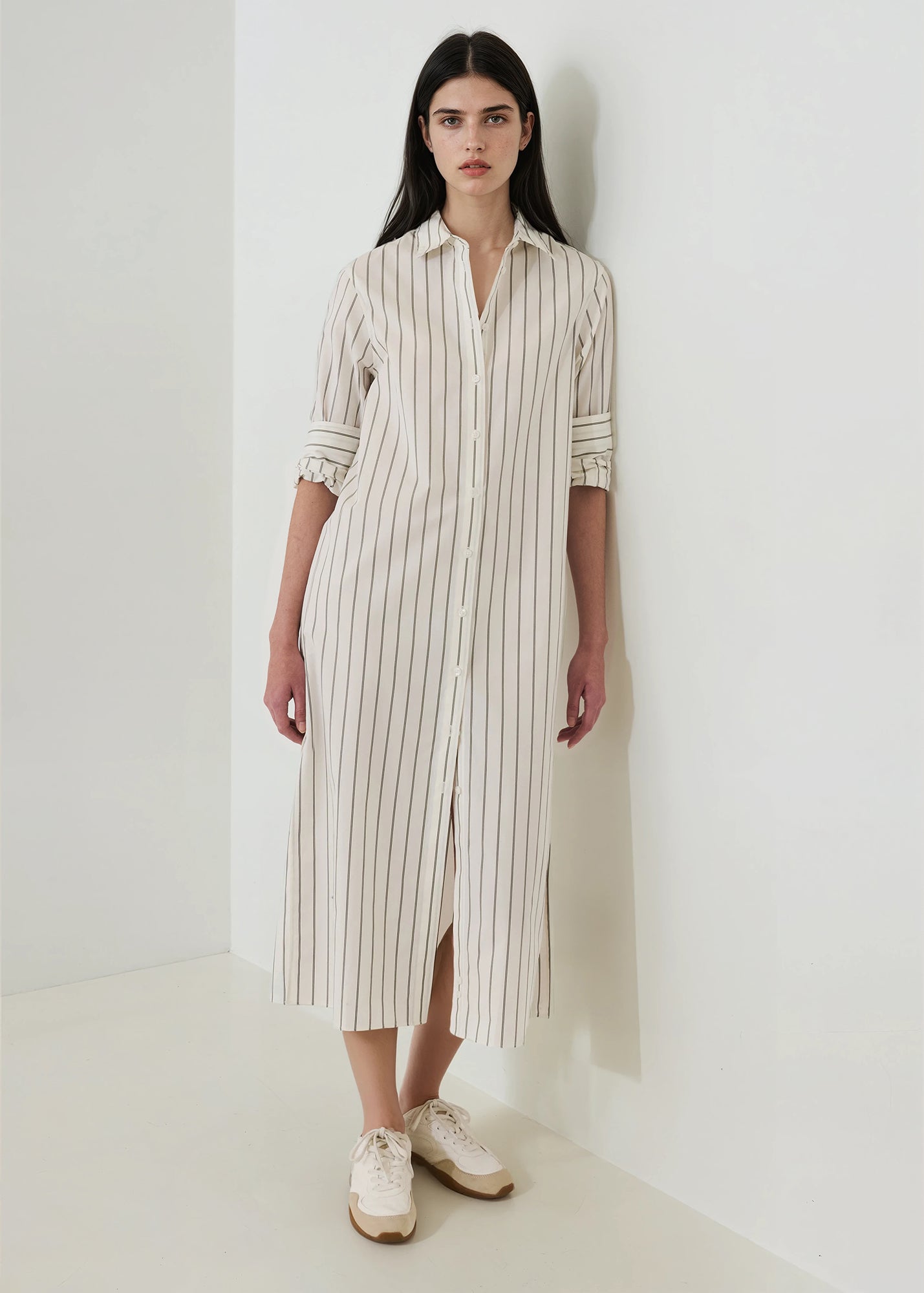 Cotton Stripe Shirt Dress - PATRICK ASSARAF