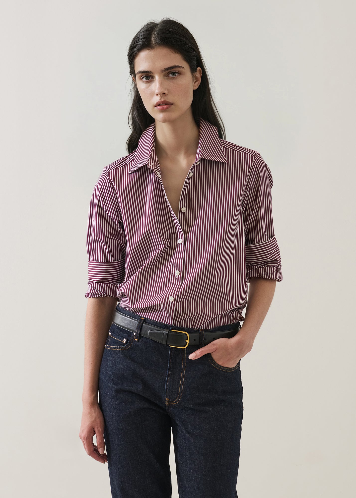 Cotton Stripe Essential Shirt