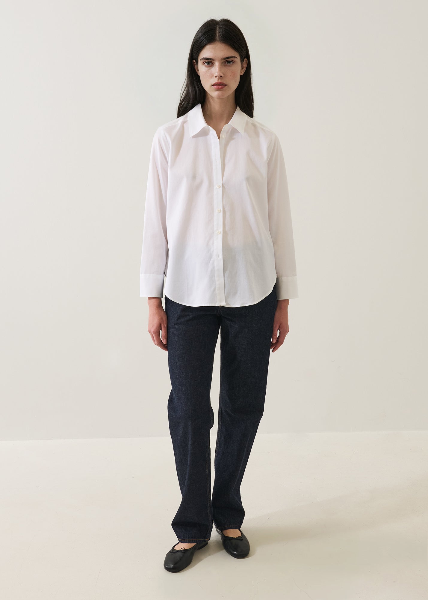 Cotton Pinstripe Essential Shirt