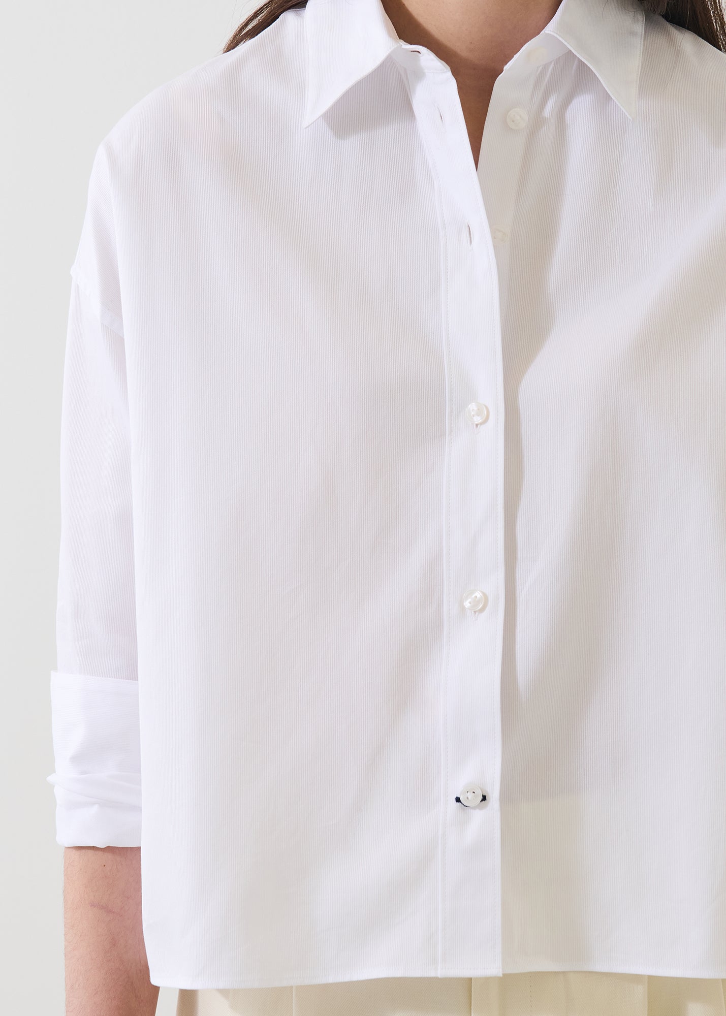 Cotton Stripe Boxy Shirt - PATRICK ASSARAF
