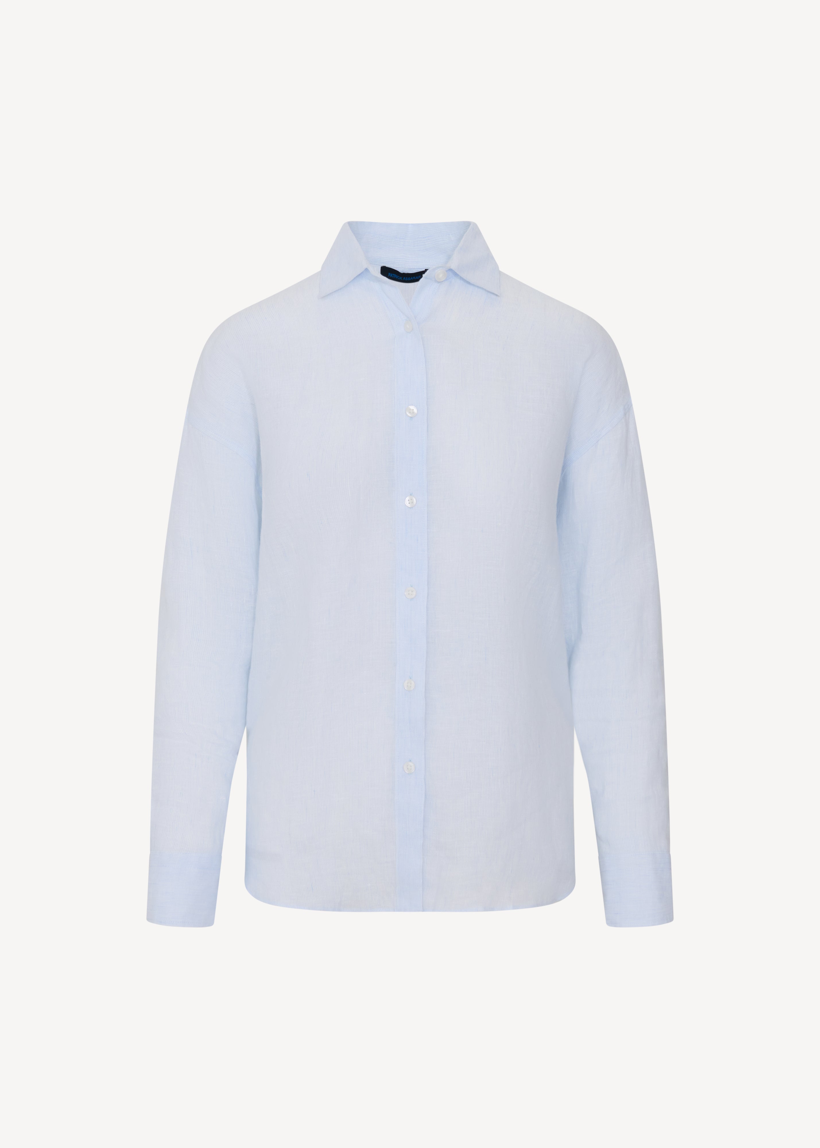 Linen Stripe Boyfriend Shirt - PATRICK ASSARAF