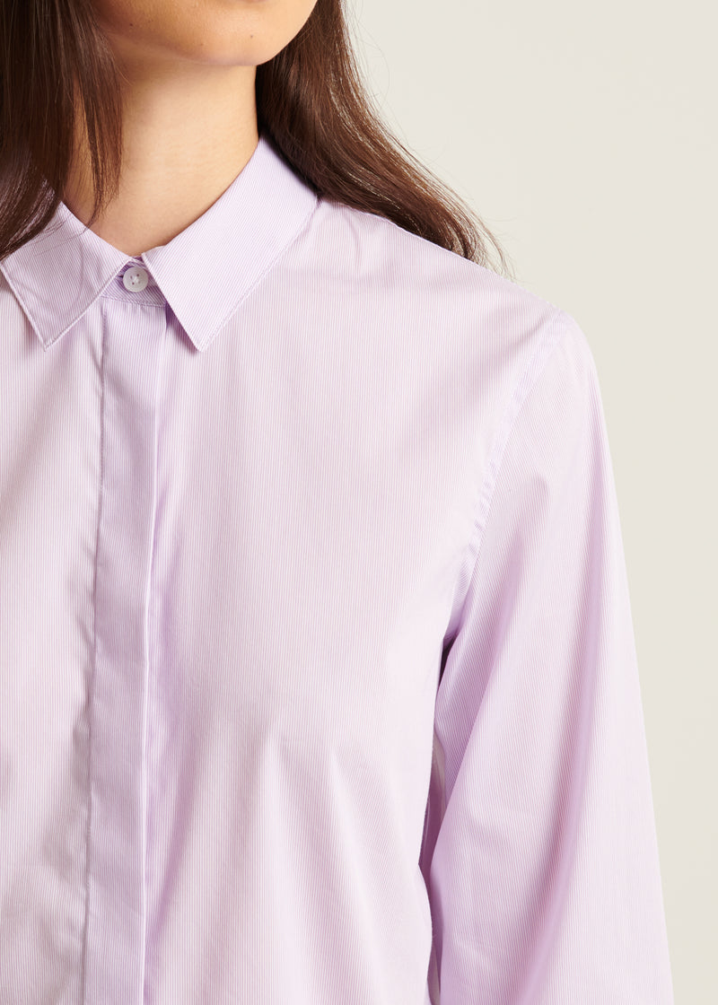 Cotton Stretch Striped Shirt