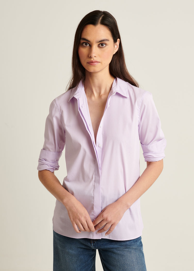 Cotton Stretch Striped Shirt