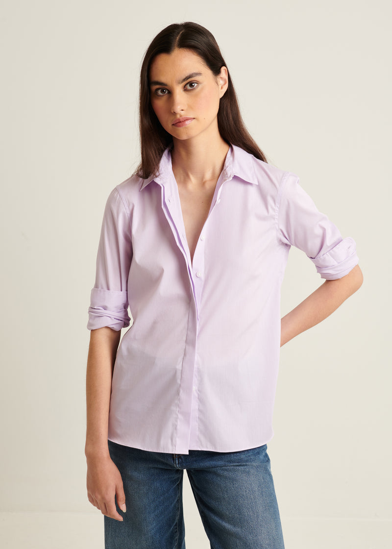 Cotton Stretch Striped Shirt