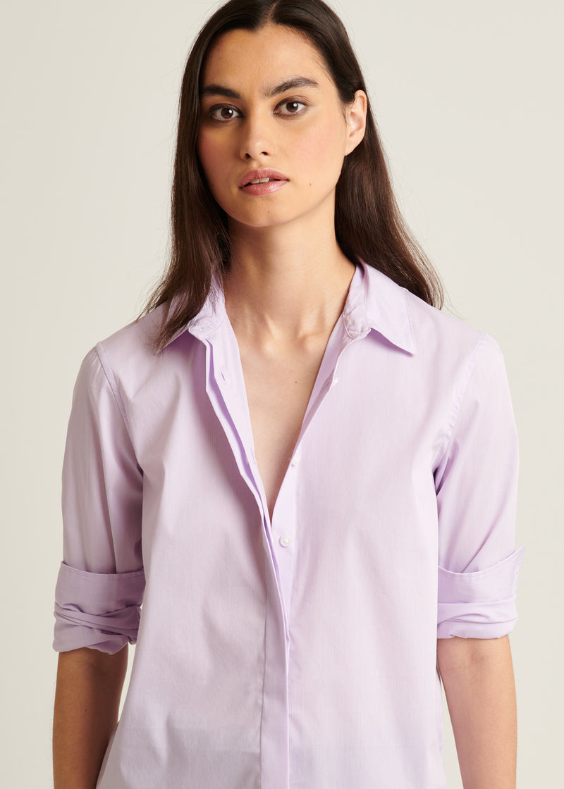 Cotton Stretch Striped Shirt