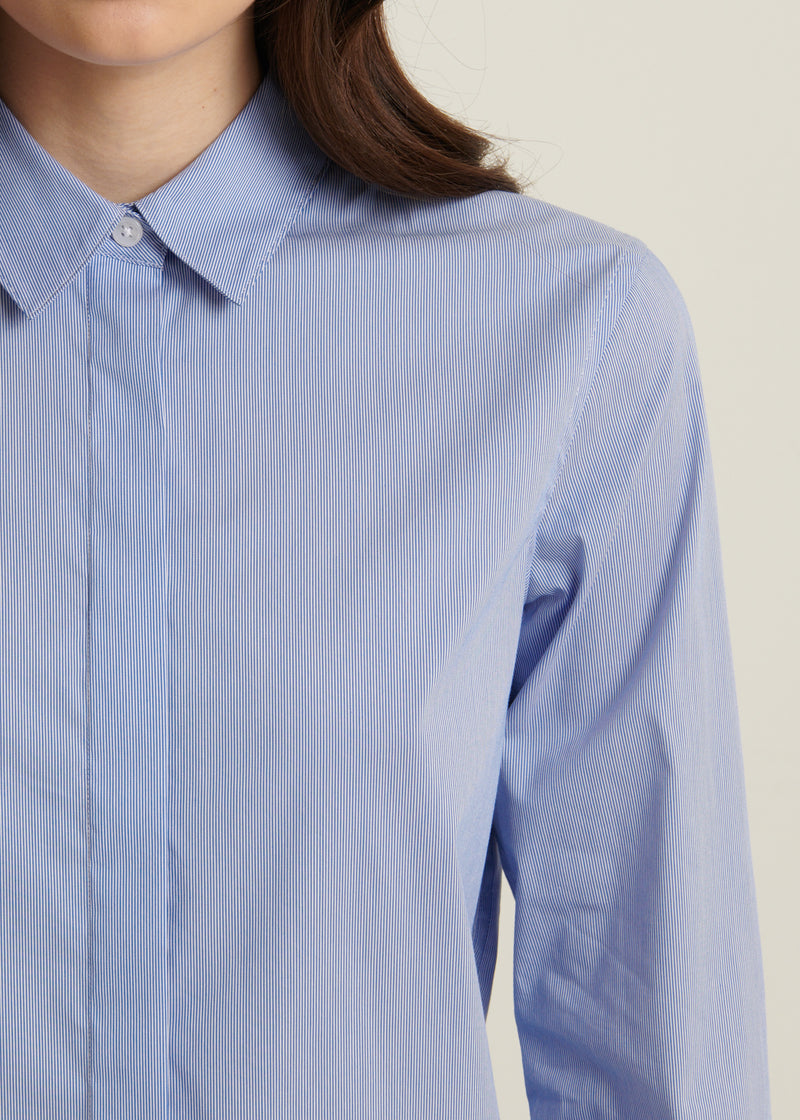 Cotton Stretch Striped Shirt