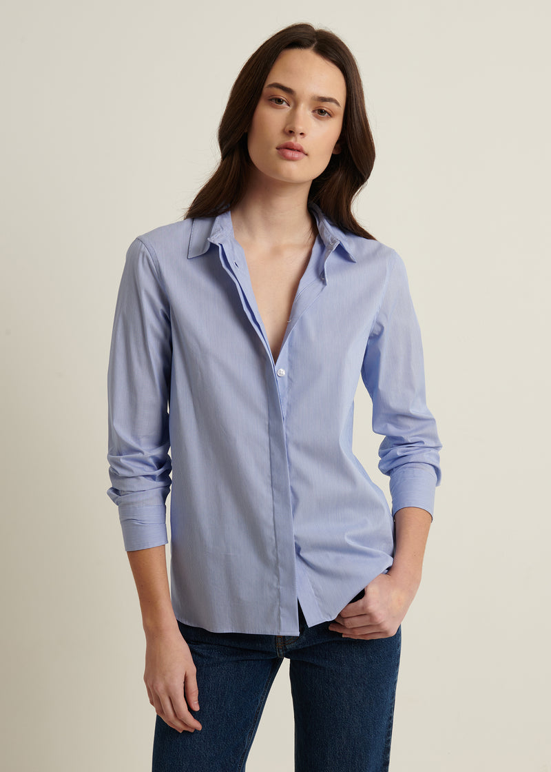 Cotton Stretch Striped Shirt