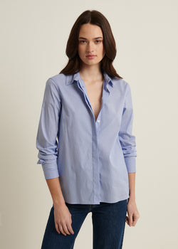 Cotton Stretch Striped Shirt